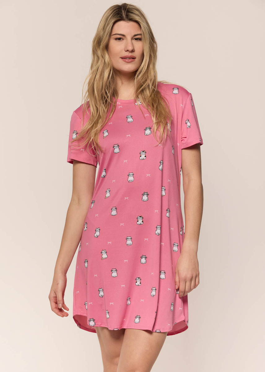 Short nightgown with cats