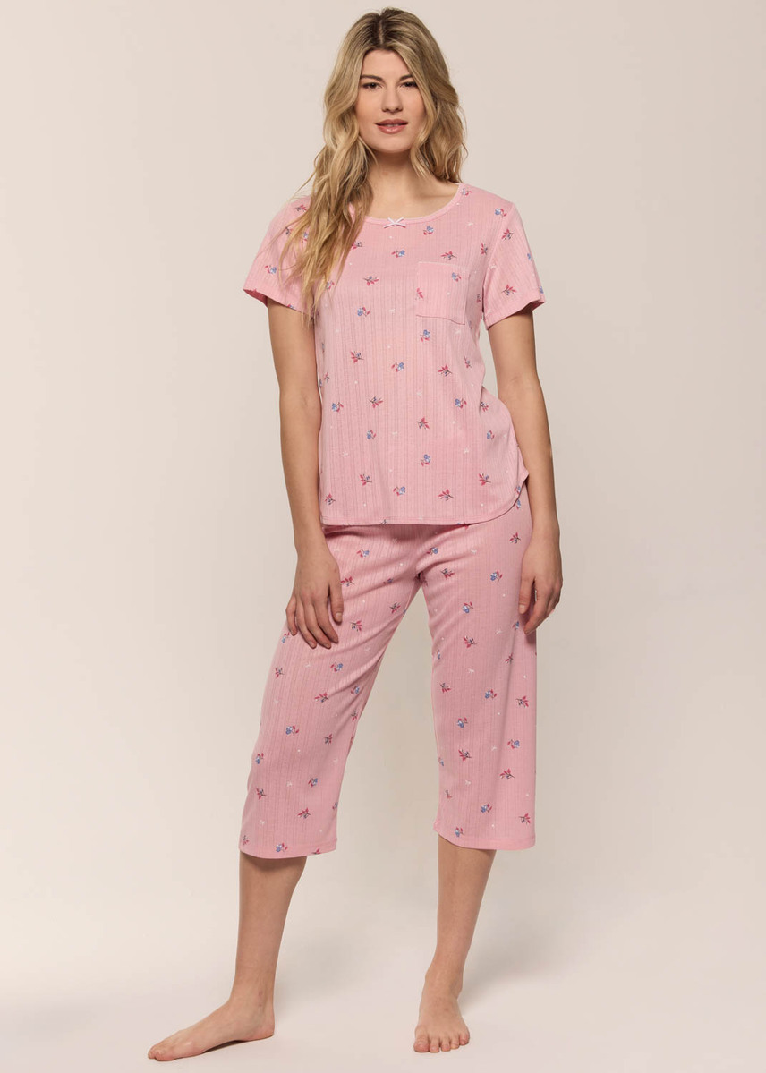 Capri pyjama set with flowers