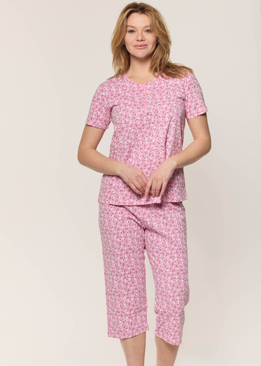 Capri pyjama set with flowers